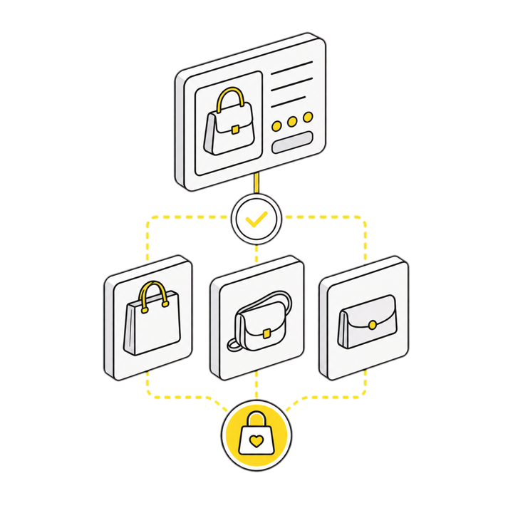 Product data supporting an AI recommendation
