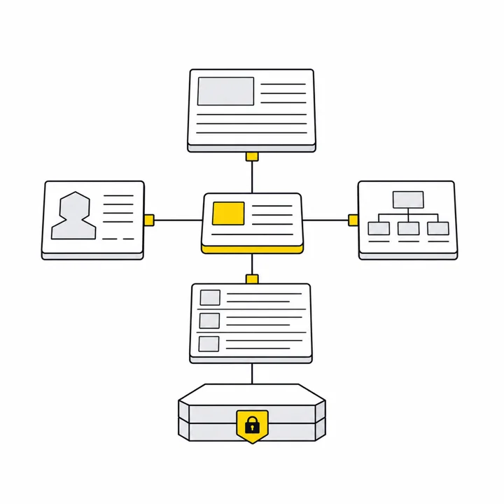 Connected source records, governed models, and interfaces built on a dependable platform