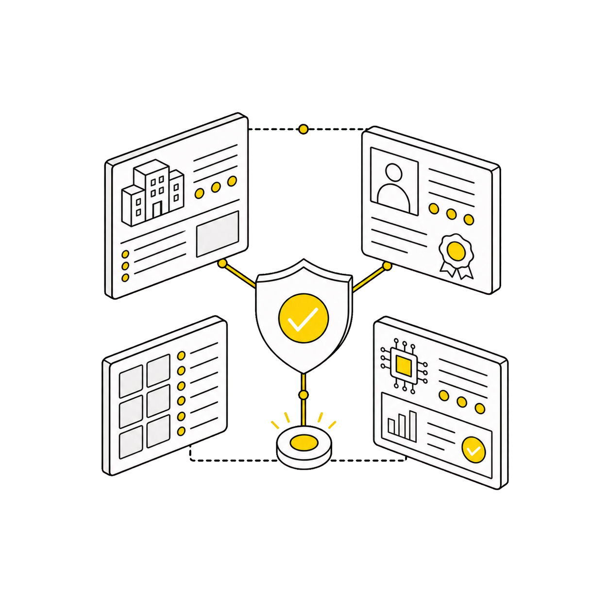 Healthcare credentials and structured data supporting a recommendation